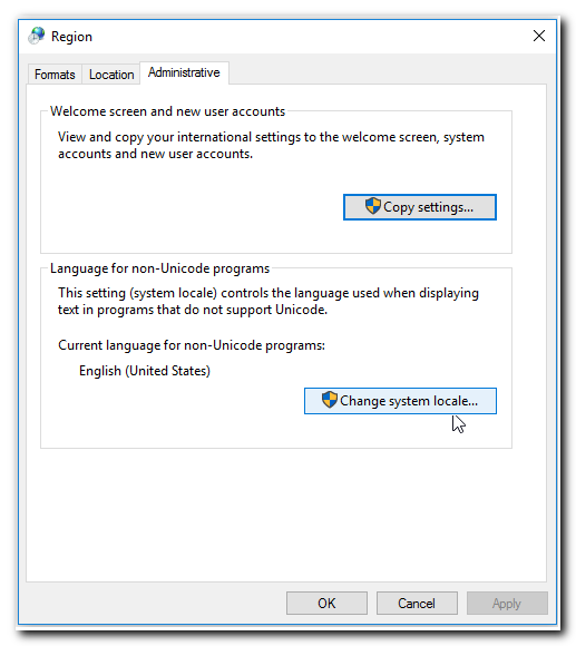 non-unicode-language-settings